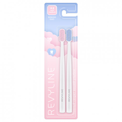 Набор зубных щеток Revyline SM6000 DUO White/Pink + White/Blue